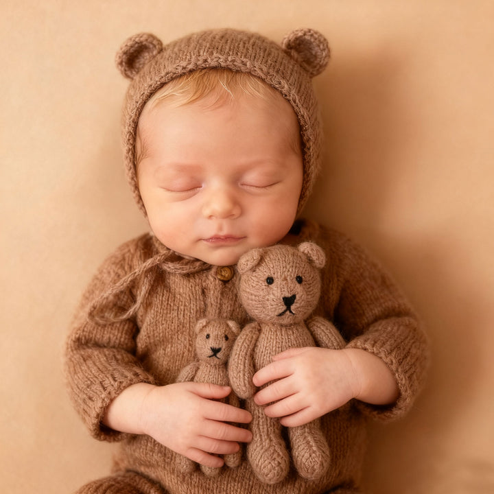 3pcs Brown Knitted Teddy Bears