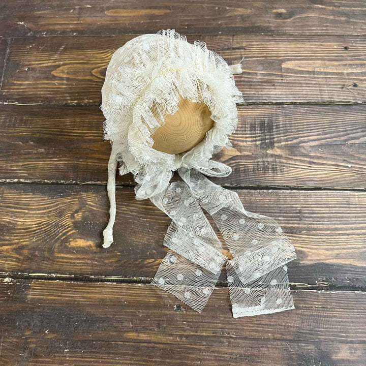 Polka Dot Tulle Newborn Hat