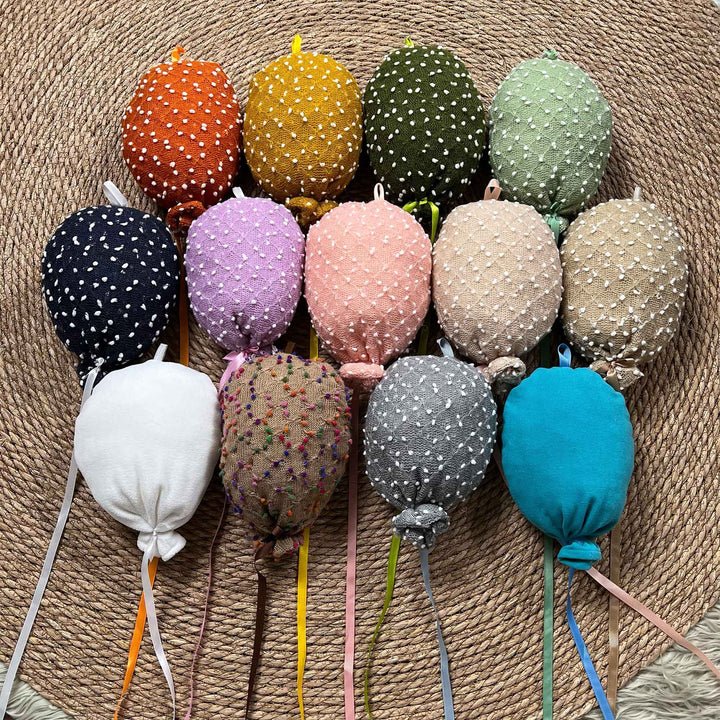 Polka Dot Fabric Balloon Decoration