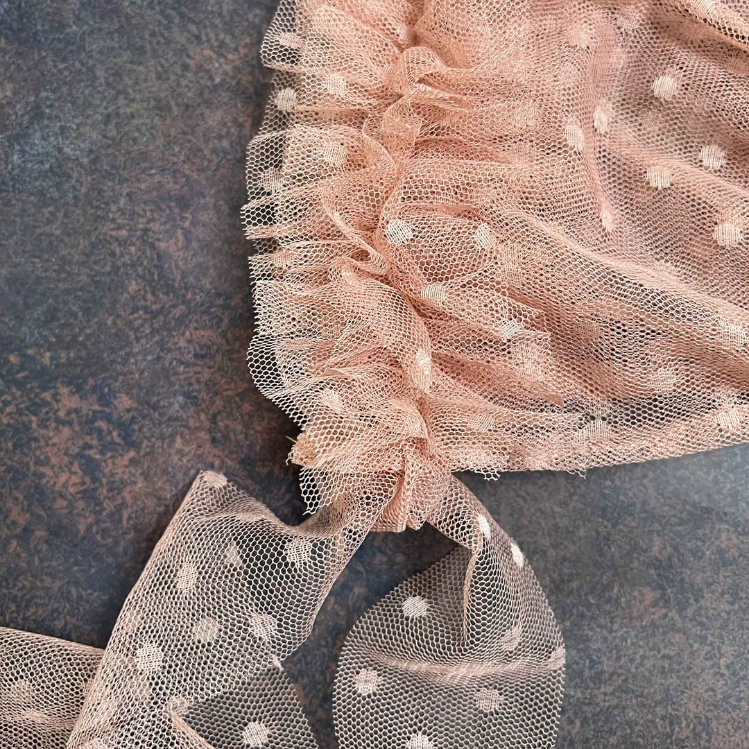 Polka Dot Tulle Newborn Hat