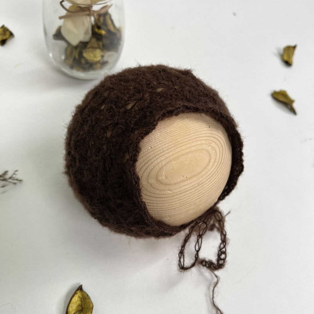 Newborn Mohair Knit Bonnet