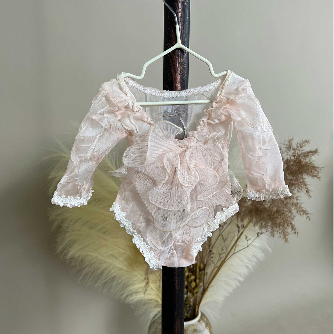 Chiffon Embossed Newborn Dress