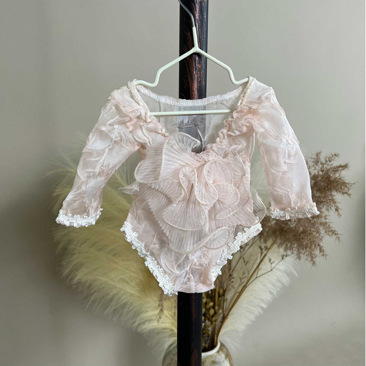 Chiffon Embossed Newborn Dress