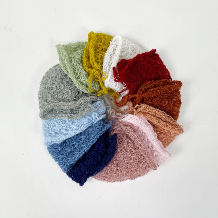 Newborn Mohair Knit Bonnet