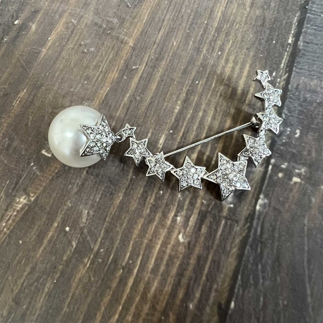 Rhinestone & Pearl Brooches