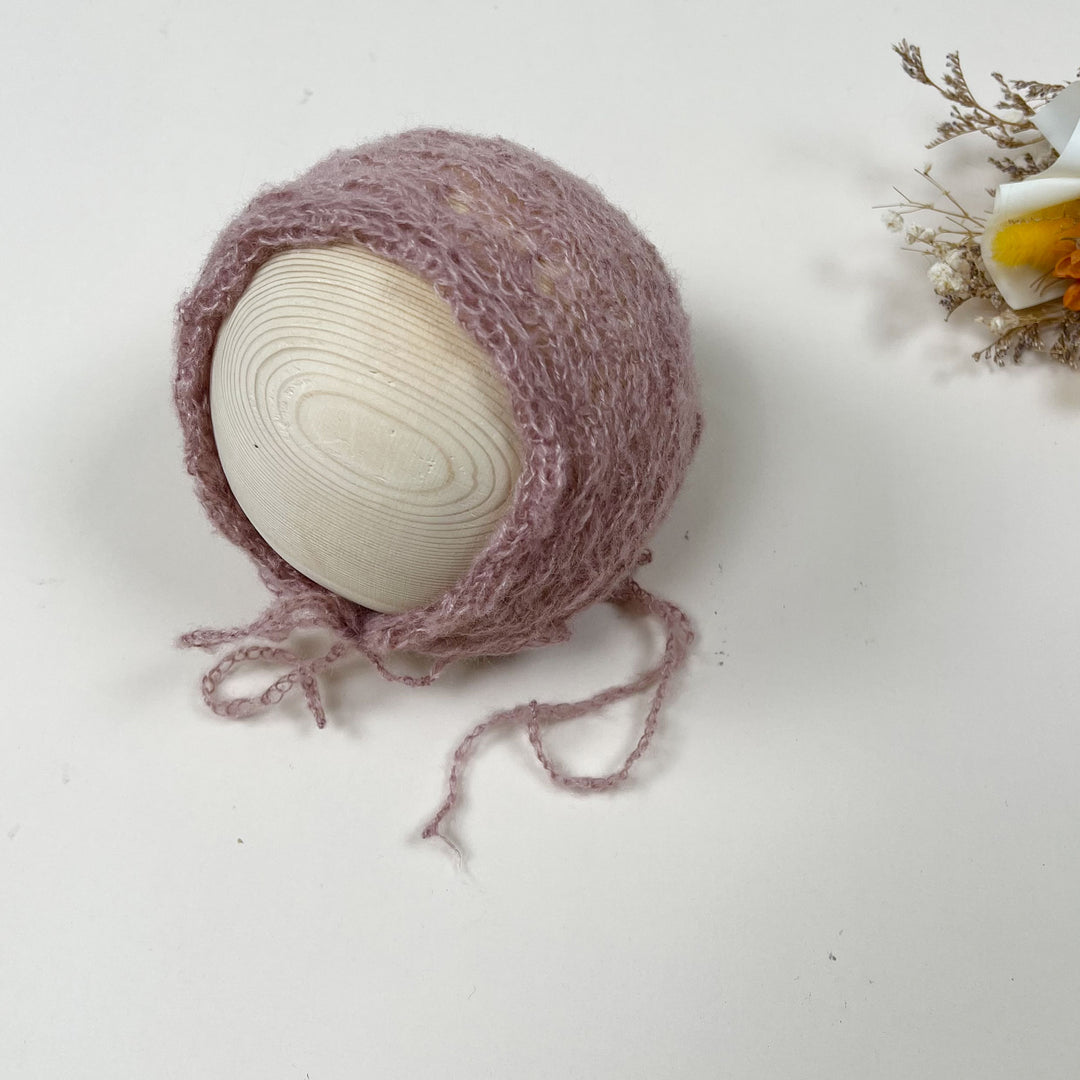 Newborn Mohair Knit Bonnet