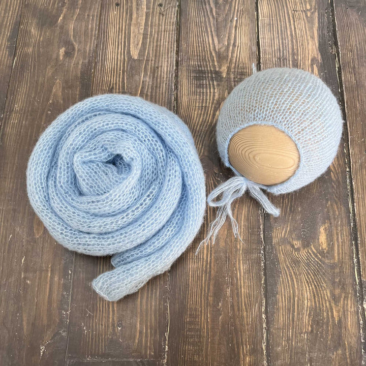 Soft Knit Wrap with Bonnet Set