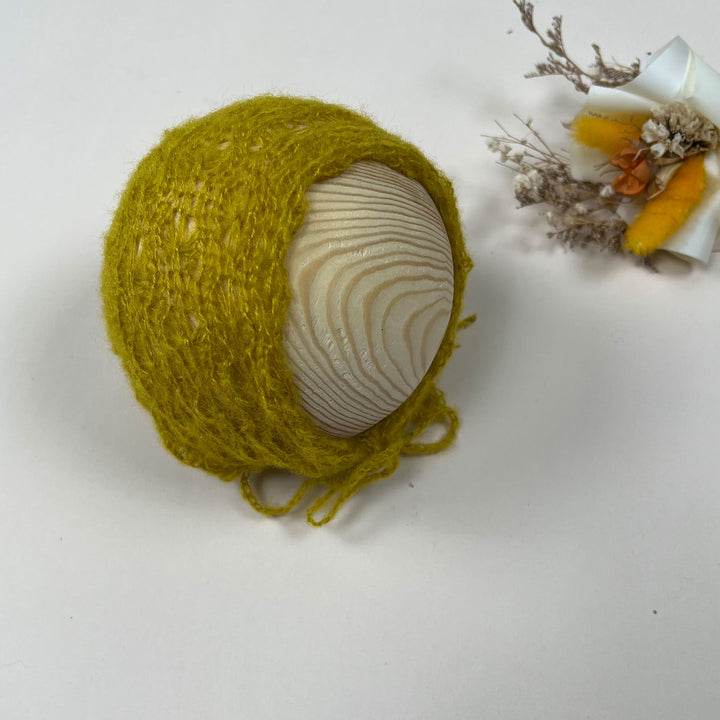 Newborn Mohair Knit Bonnet