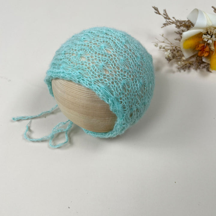 Newborn Mohair Knit Bonnet