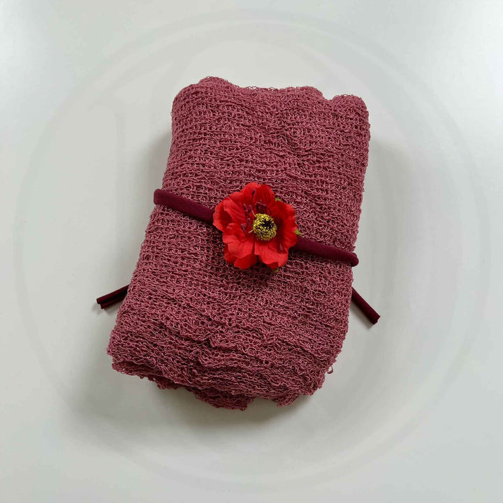 A Set Stretchy Wrap and Headwear
