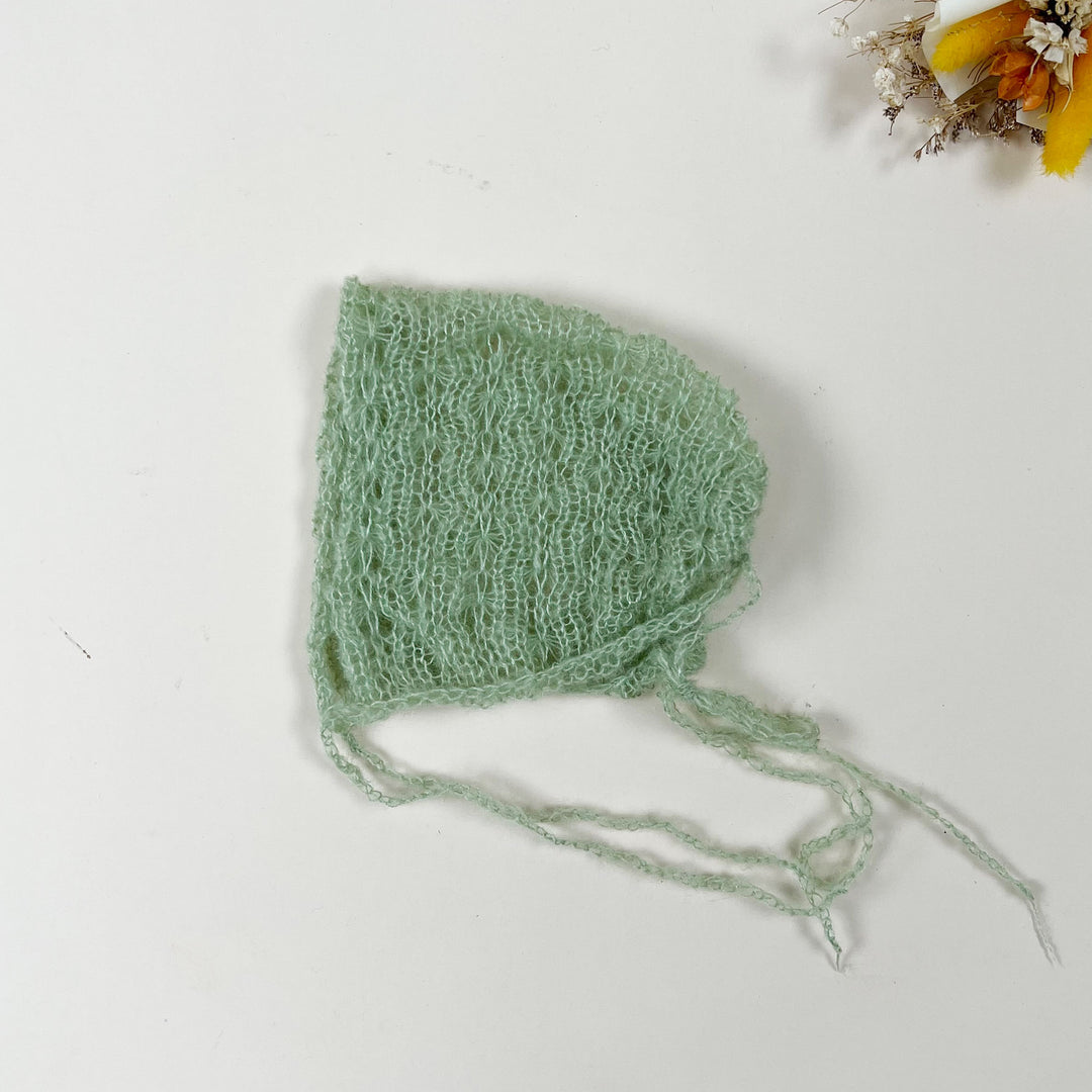 Newborn Mohair Knit Bonnet