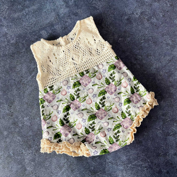 Floral Newborn Romper + Hat Set