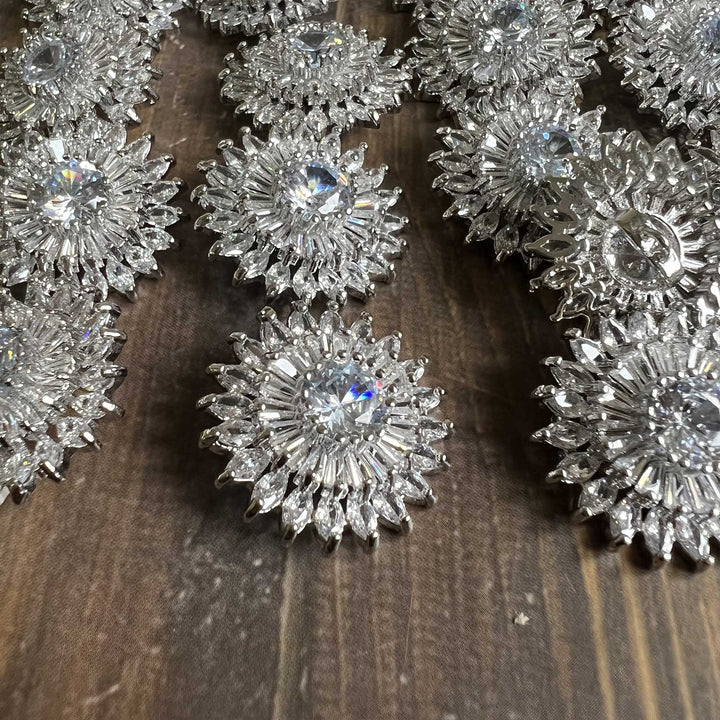 Sunflower Rhinestone Buttons