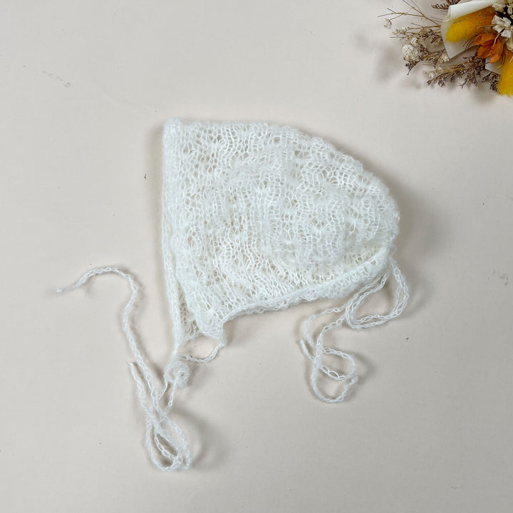 Newborn Mohair Knit Bonnet