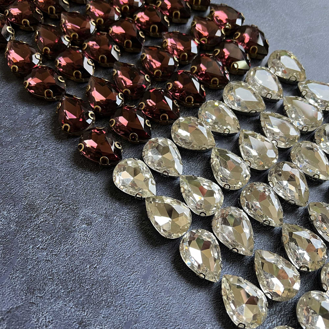 Waterdrop Shape Embellished Buttons