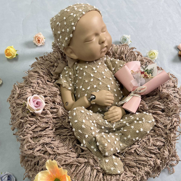 Newborn Romper matched Hat Set