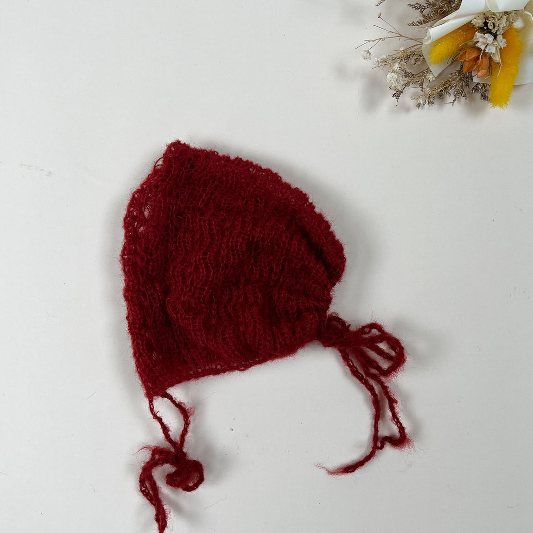 Newborn Mohair Knit Bonnet