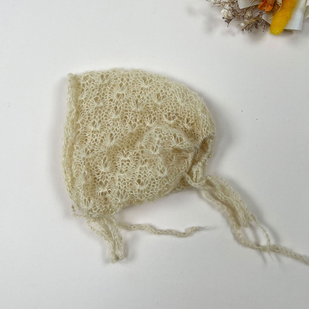 Newborn Mohair Knit Bonnet