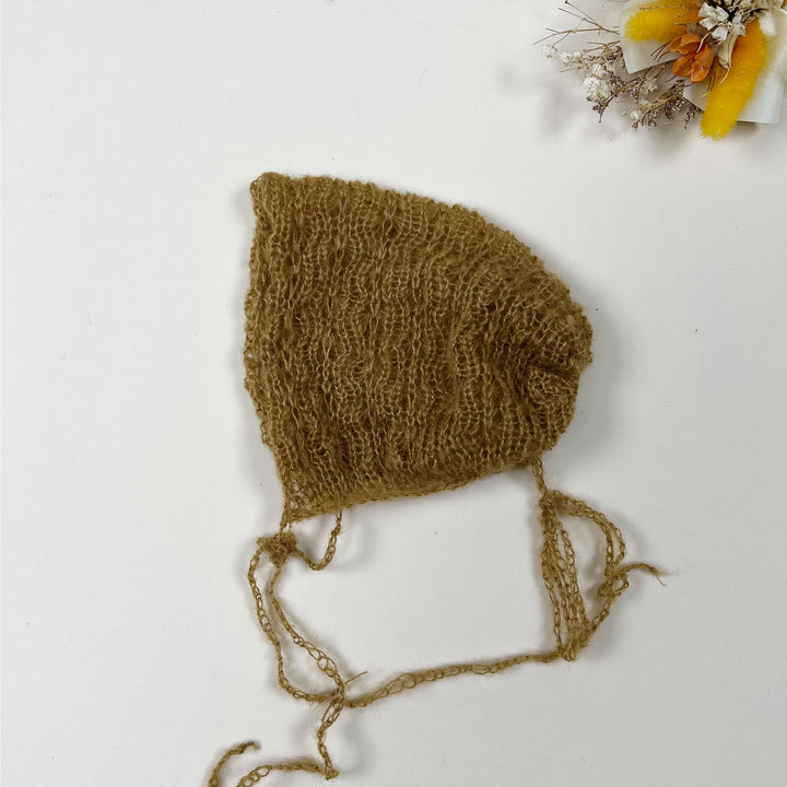 Newborn Mohair Knit Bonnet