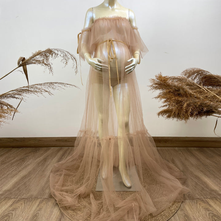 Dora Boob Tube Tulle Gown