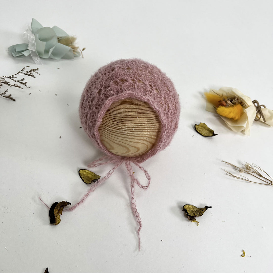 Newborn Mohair Knit Bonnet