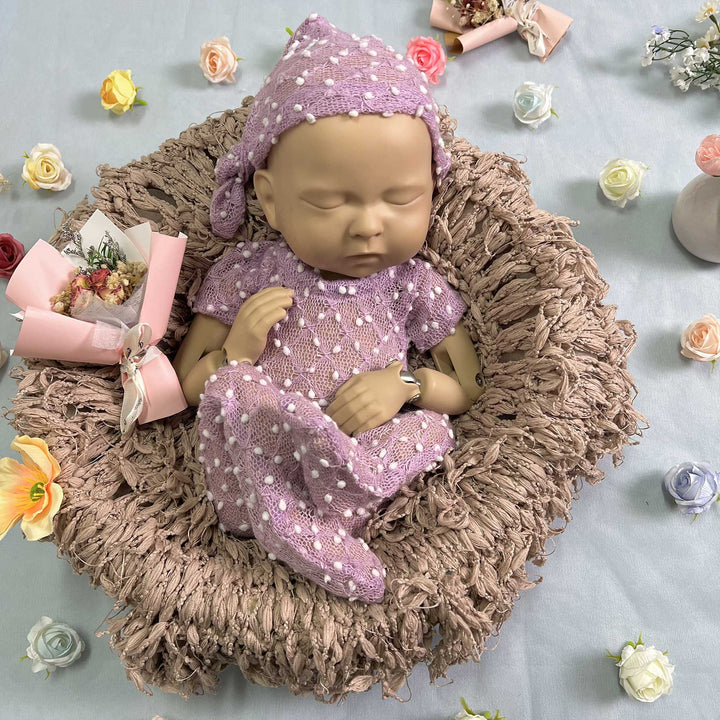 Newborn Romper matched Hat Set