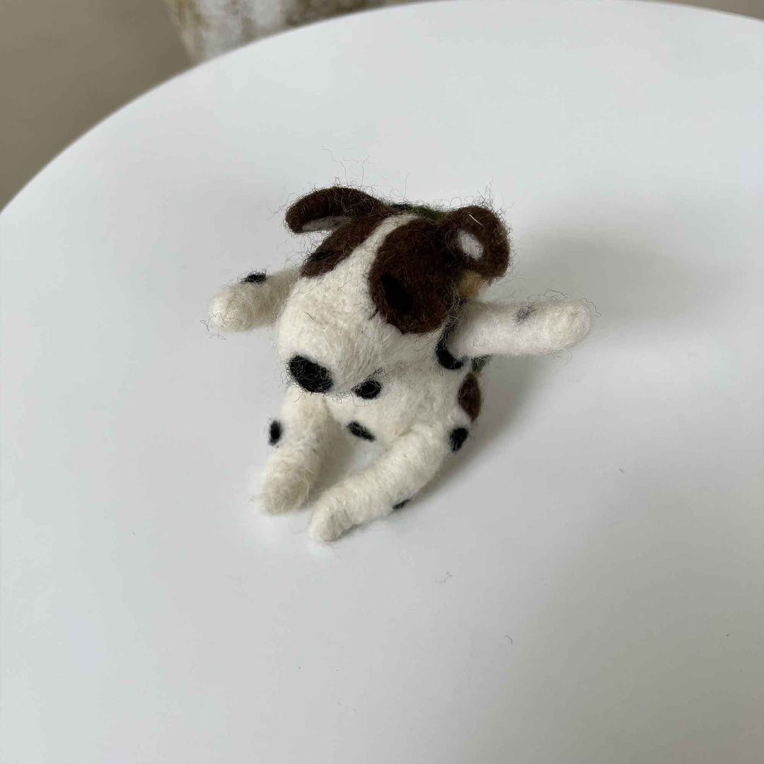 Handmade Felt Dog and Goose