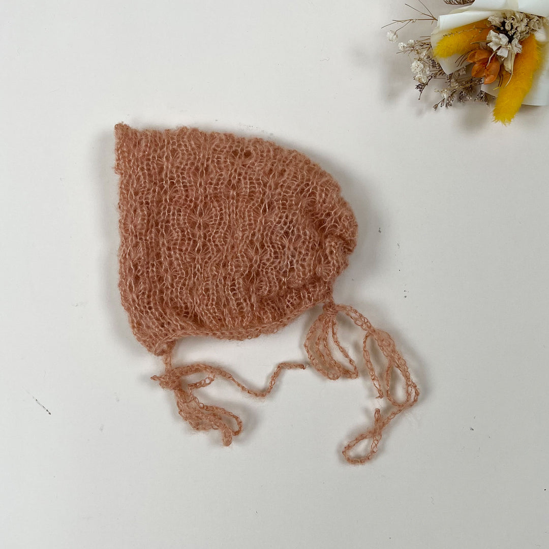 Newborn Mohair Knit Bonnet
