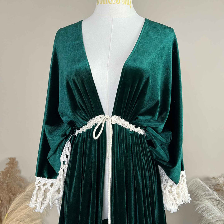 Enid Velvet Split Robe Gown - Don&Judy Newborn&Maternity photography props