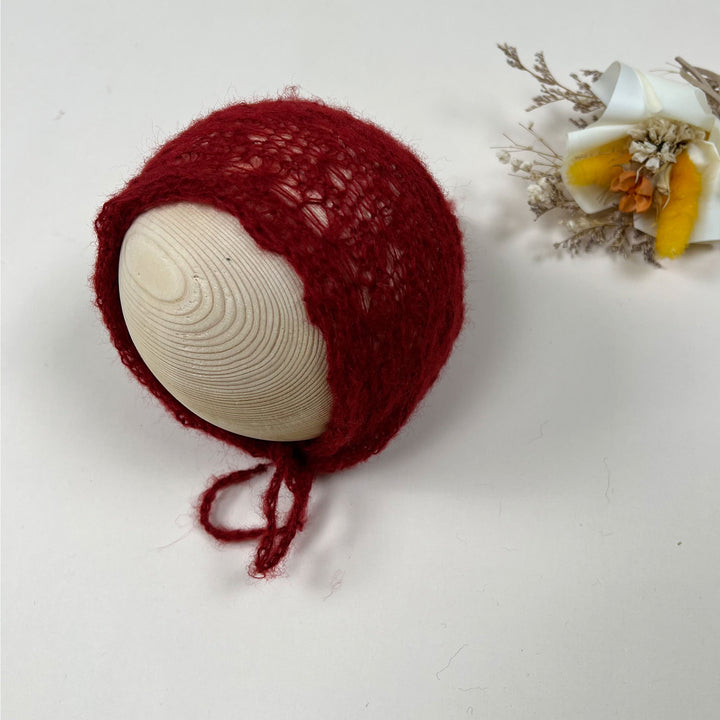 Newborn Mohair Knit Bonnet