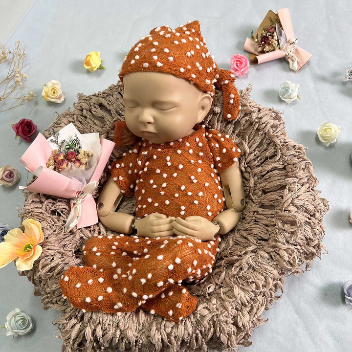 Newborn Romper matched Hat Set