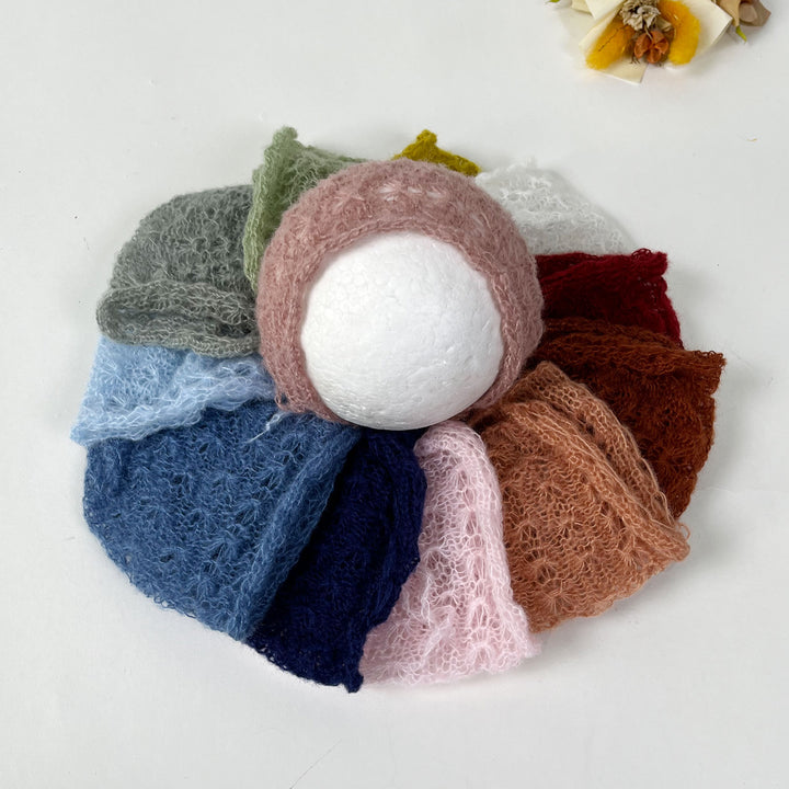 Newborn Mohair Knit Bonnet