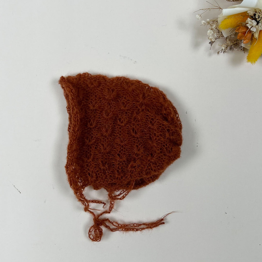 Newborn Mohair Knit Bonnet