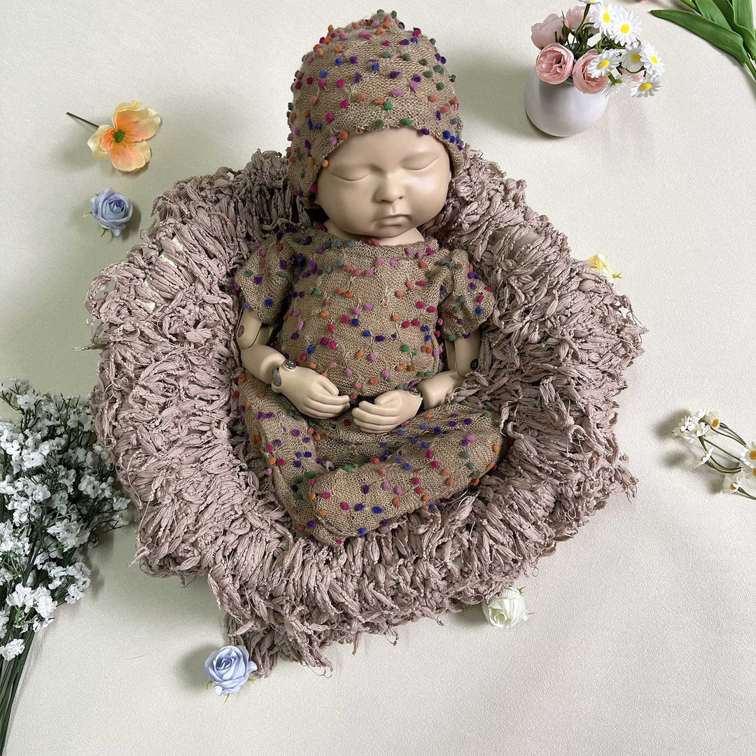 Newborn Romper matched Hat Set