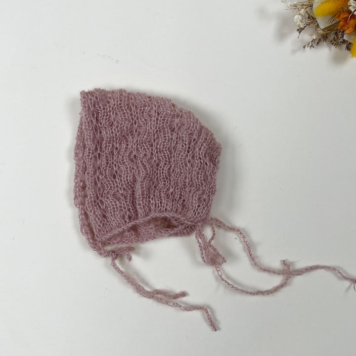 Newborn Mohair Knit Bonnet