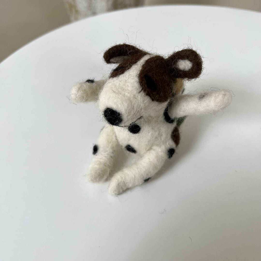 Handmade Felt Dog and Goose