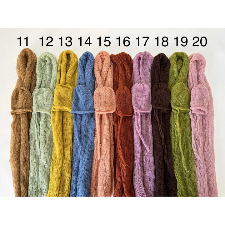 10pcs Wrap Matched Hat Set