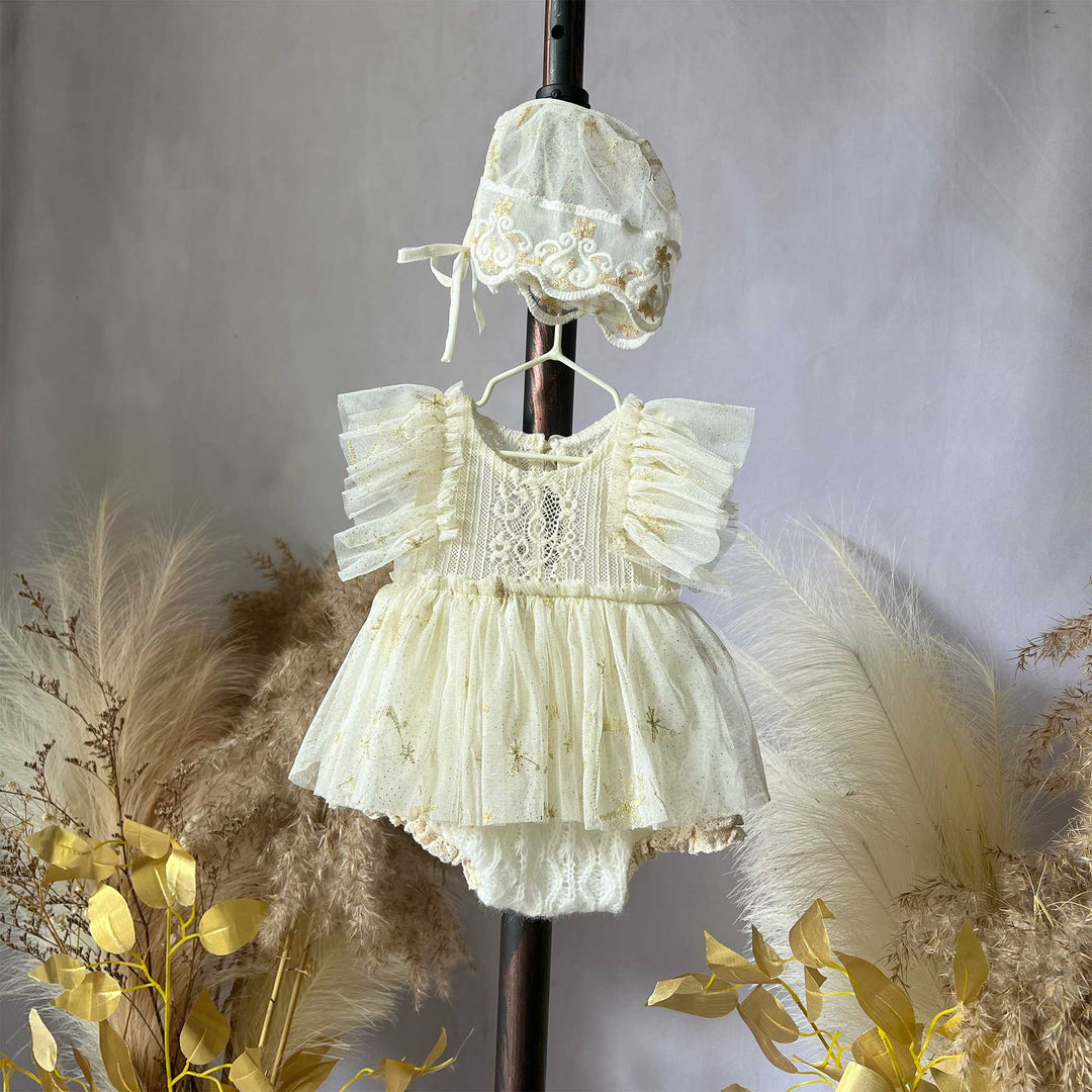Stars and Moon Tulle Dress + Hat Set