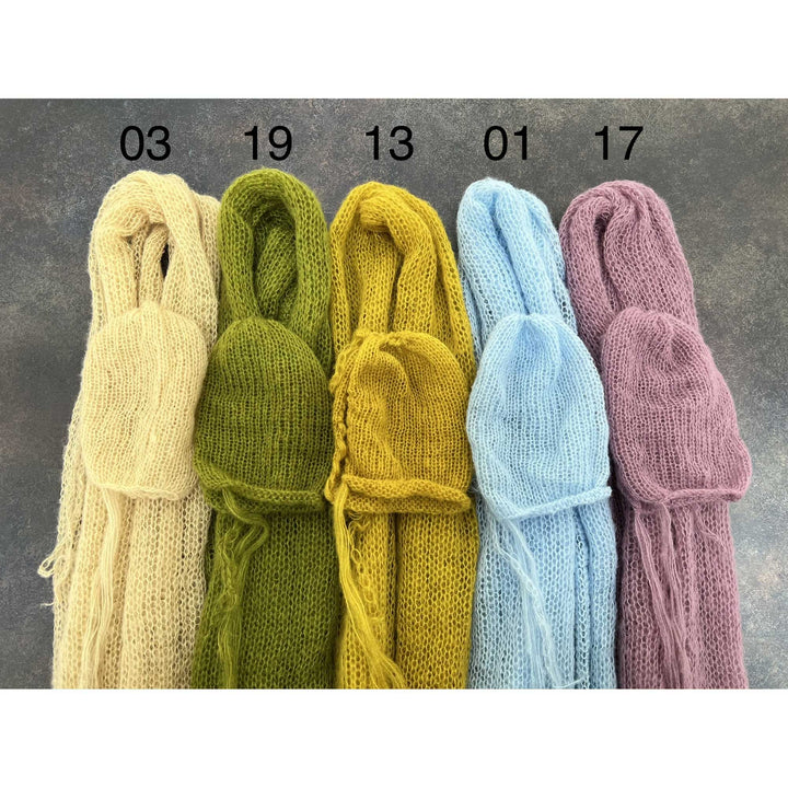 5pcs Wrap Matched Hat Set