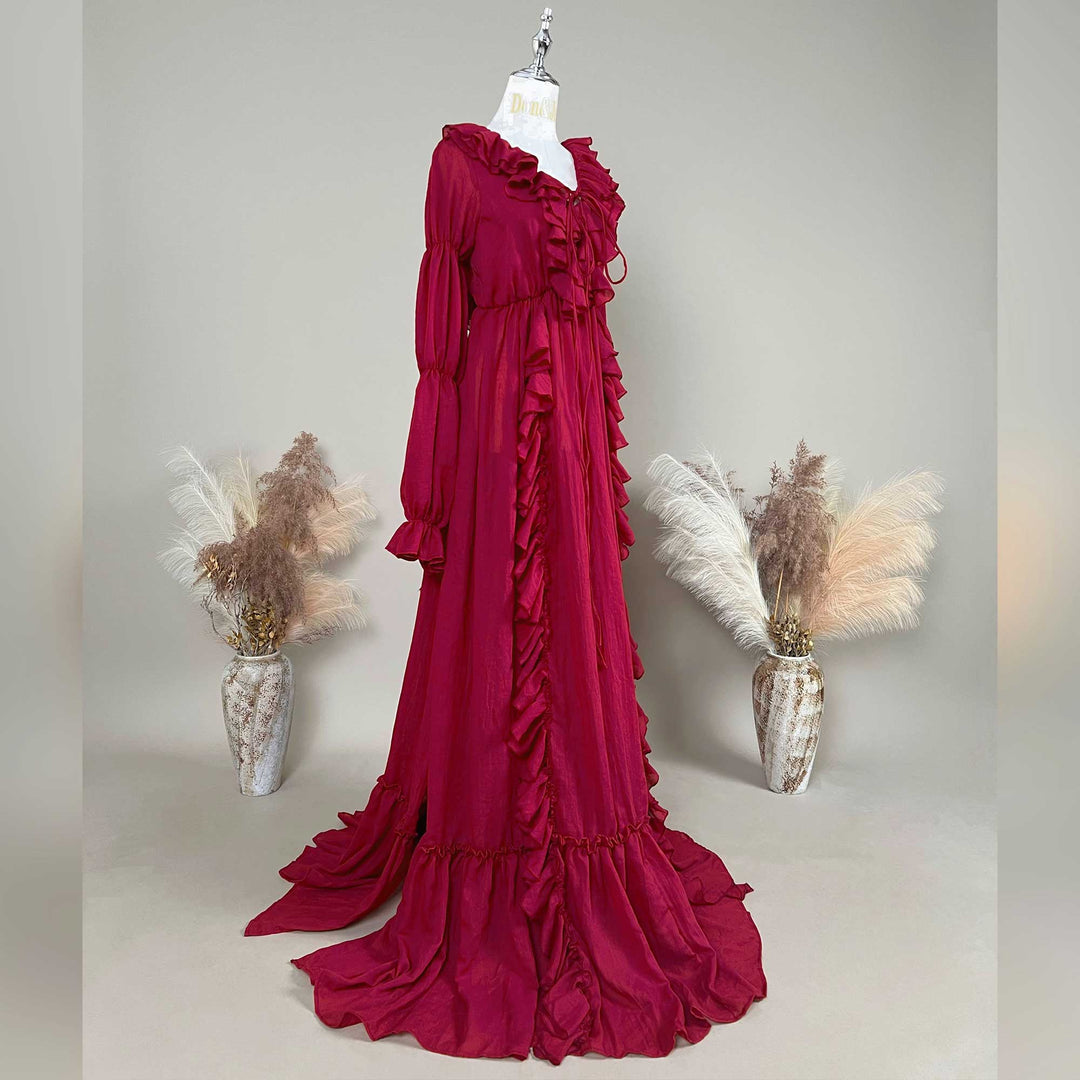 Kallectoria Gown | Vintage Tiered Ruffle Maternity Photography Dress