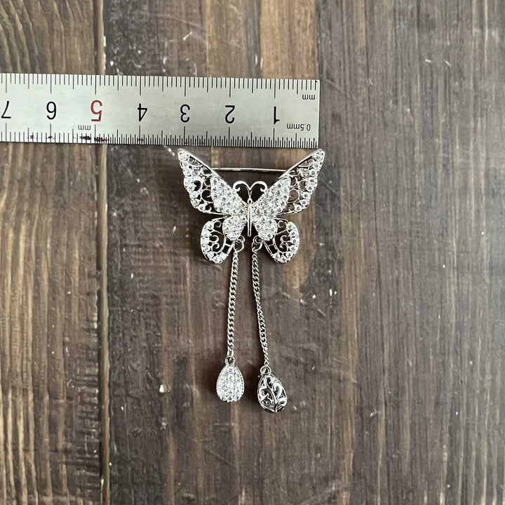 Rhinestone Butterfly Brooches