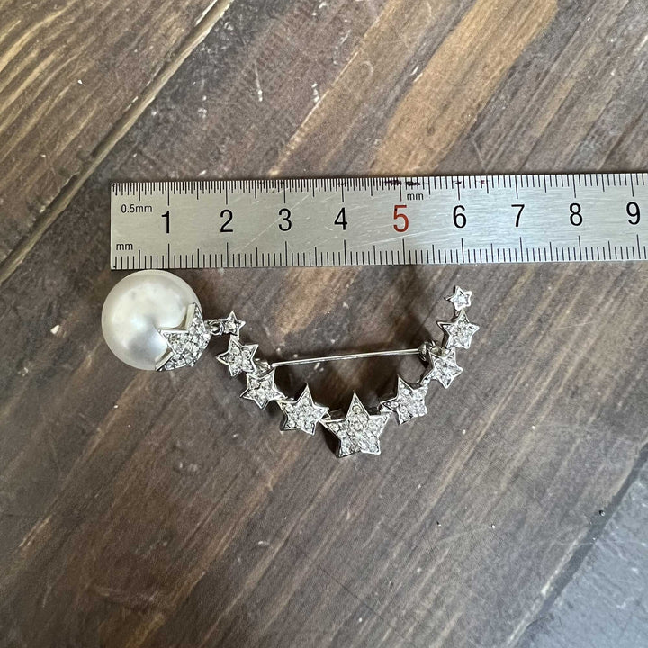 Rhinestone & Pearl Brooches