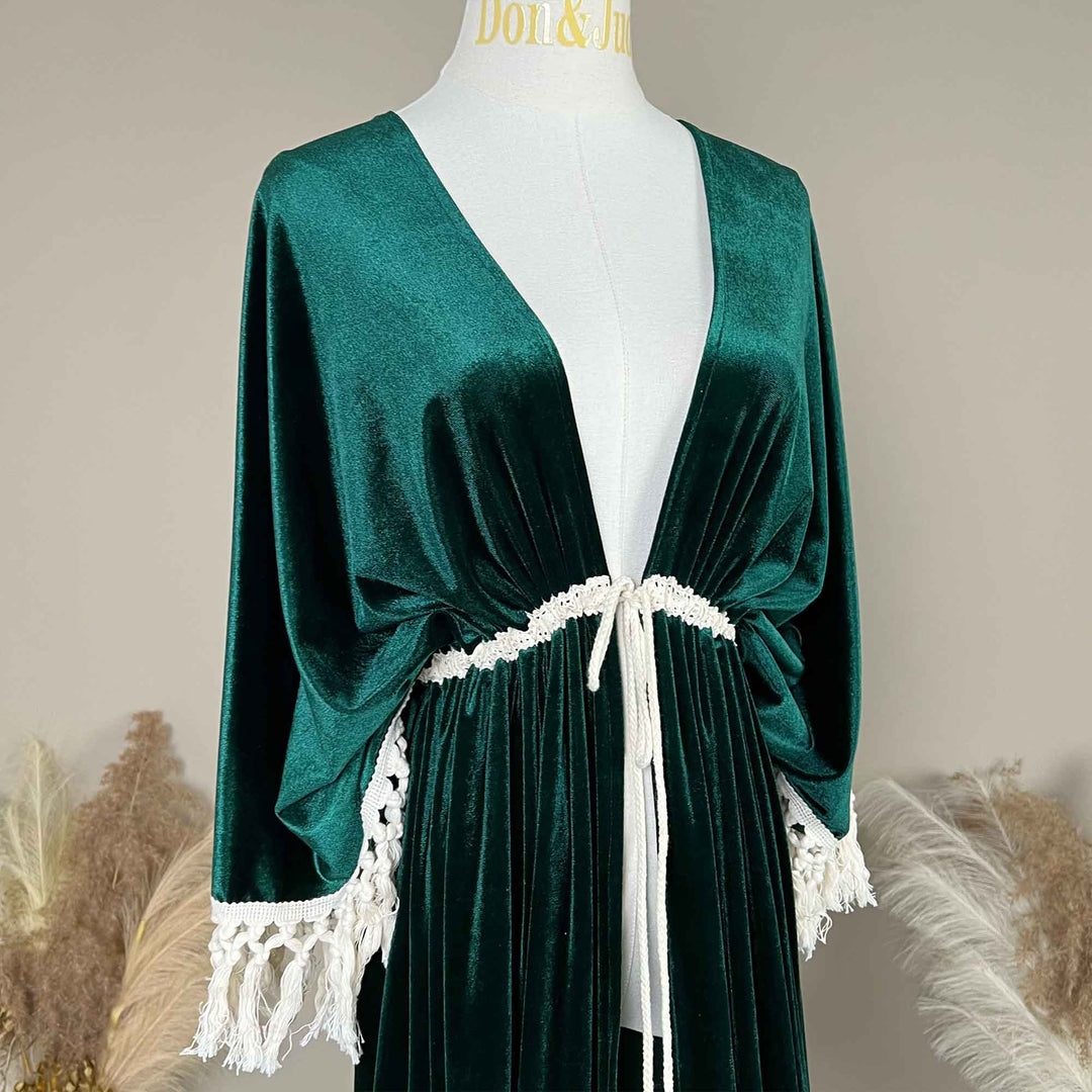 Enid Velvet Split Robe Gown - Don&Judy Newborn&Maternity photography props