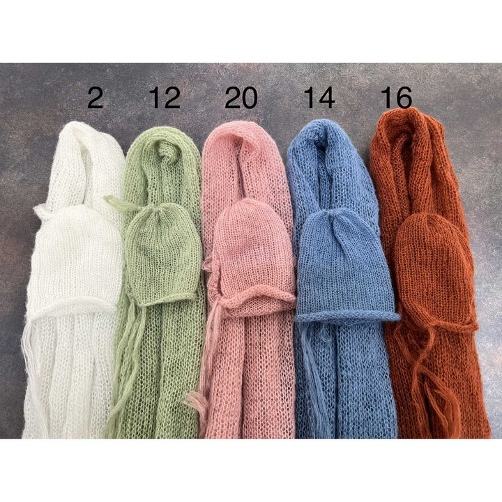 5pcs Wrap Matched Hat Set