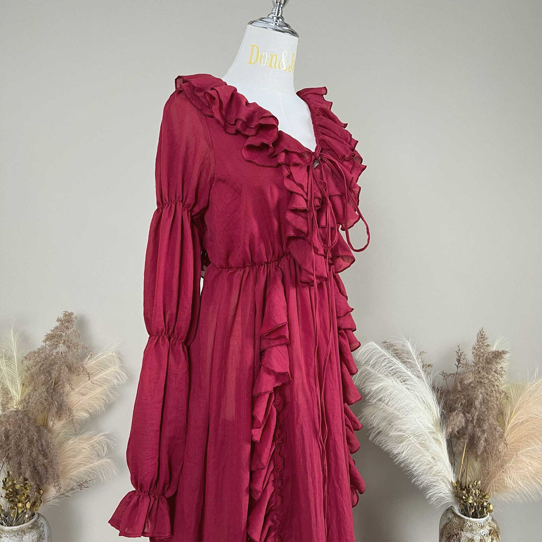 Kallectoria Gown | Vintage Tiered Ruffle Maternity Photography Dress