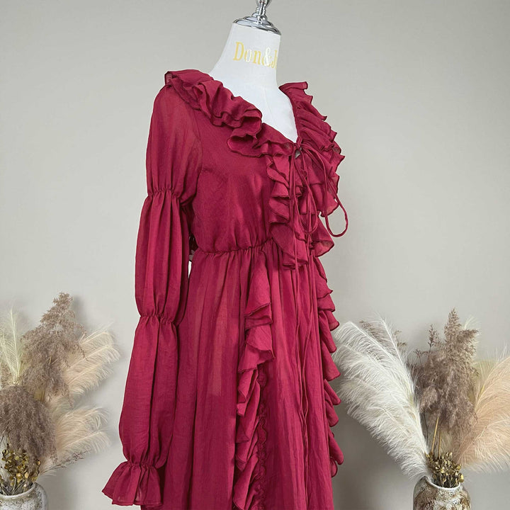 Kallectoria Gown | Vintage Tiered Ruffle Maternity Photography Dress