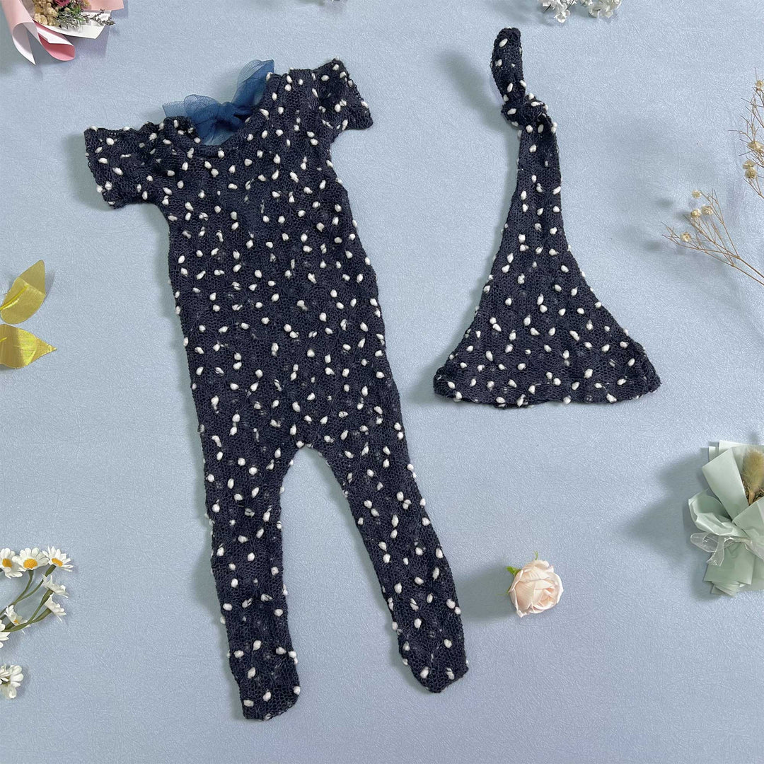 Newborn Romper matched Hat Set
