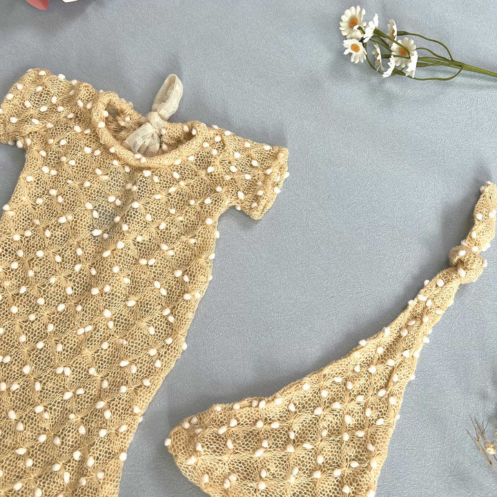 Newborn Romper matched Hat Set