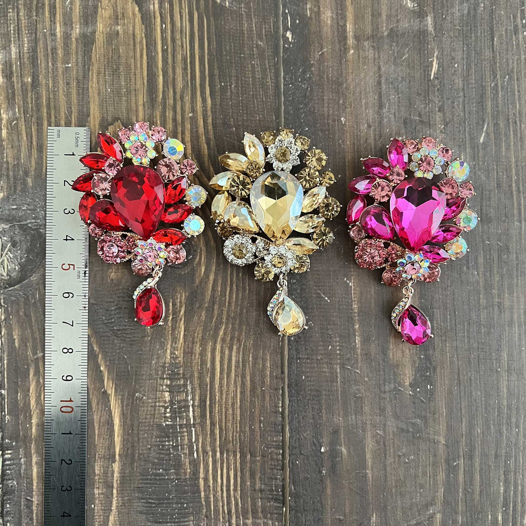 Multicolor Rhinestone Pendant Brooches
