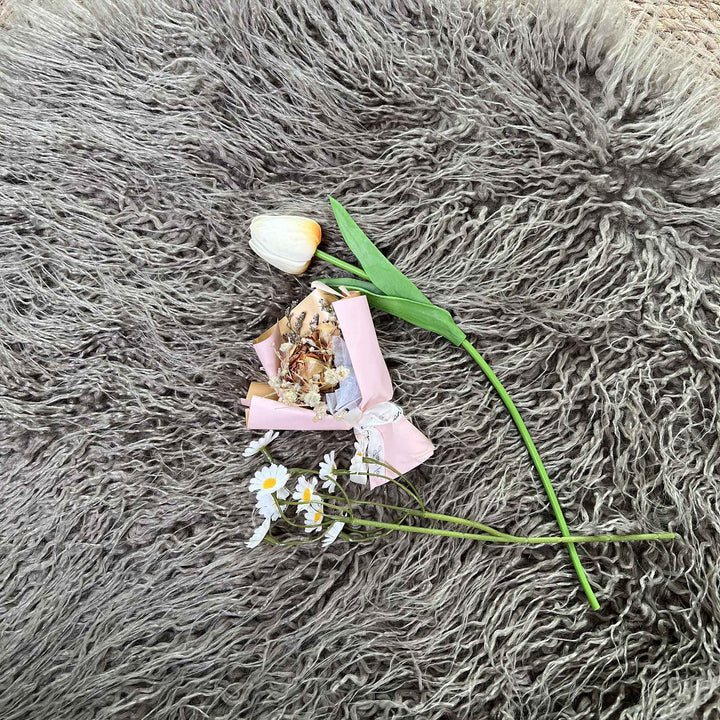 60CM Round faux fur Blanket